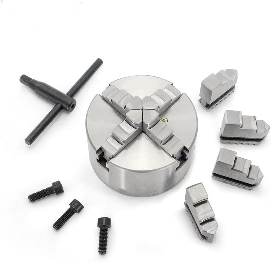 RATTMMOTOR Manuelles Spannfutter Selbstzentrierendes 4-Backen-Spannfutter K12-100mm 4-Backen-Spannfu