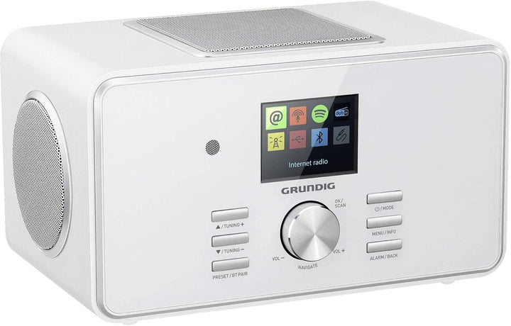 Grundig GIR1080 DTR 6000 X All-In-One“ Radio, White, Weiss Weiss Stereo mit Sub 2.1 / All-in-one Sin