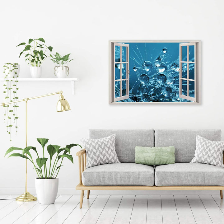 Feeby Dekobild 3D Illusion Deko Wand Kunstdruck abstrakt Blau 30x20 cm Deko Paneel 30x20 cm Blau_a,