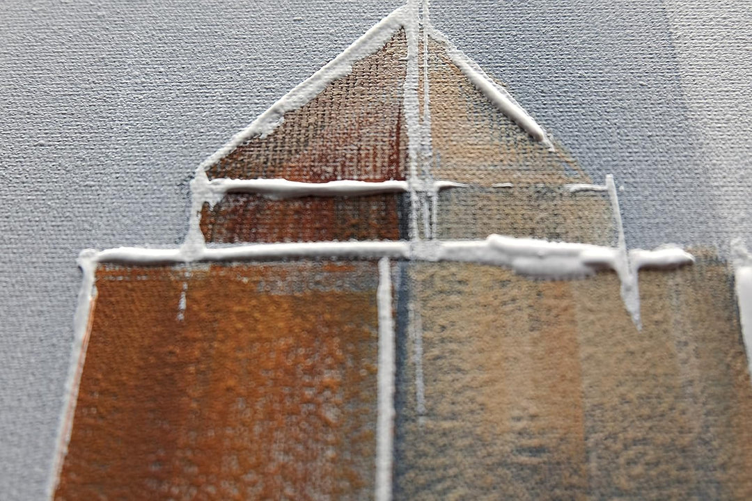 Monica Mirafiori I 100% HANDGEMALT I Gemälde Wolkenkratzer 100x50cm | Gemälde Handgemalt | Acrylgemä