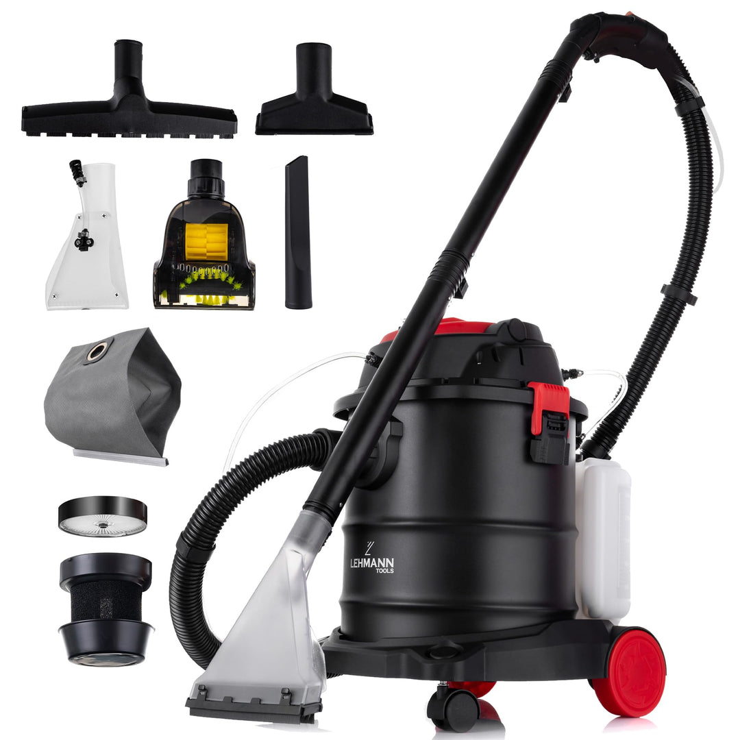 LEHMANN LHOVW-1620 Waschsauger Ultrawash 4 in 1 | Staubsauger für Teppiche und Polstermöbel | Beutel