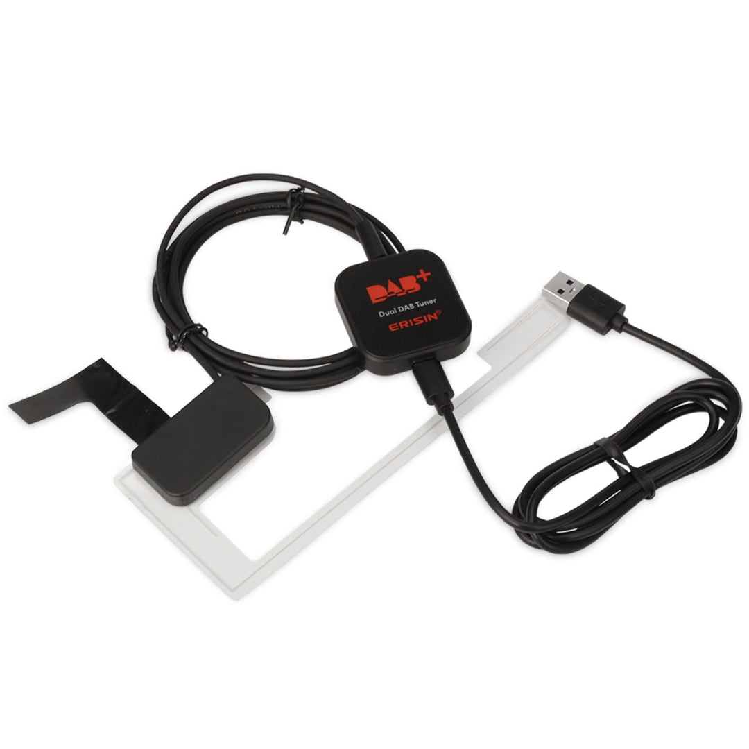 erisin DAB+ Box Antenne Digital Radio Adapter Verstärker für Autoradio Android 8.0/9.0/10.0 und höhe