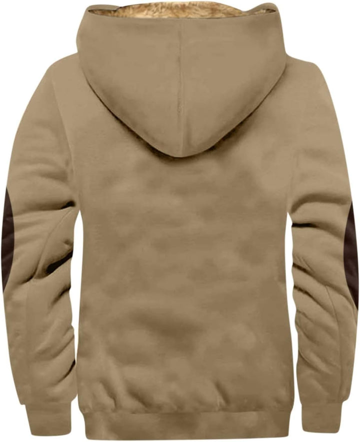 Hoody Herren Cool Mantel Lauschig Langarm Kapuzen Tailliert Kordelzu Hoodie Herren Schlichte Kurz Wi