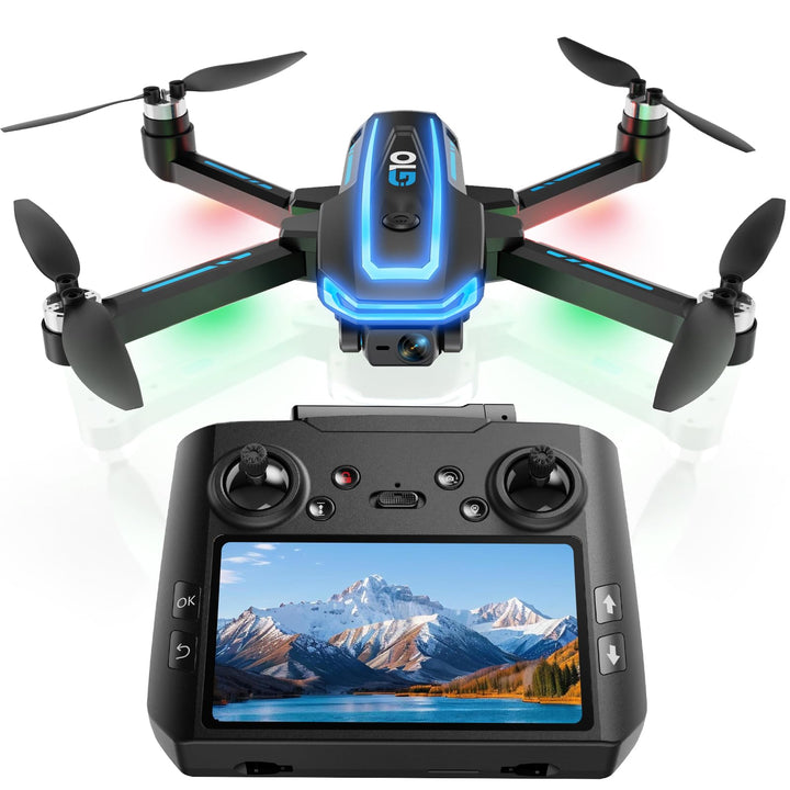 GPS Drohne mit kamera EIS 4K(Bildschirmfernsteuerung),Faltbare Mini Drone für Erwachsene, Einsteiger
