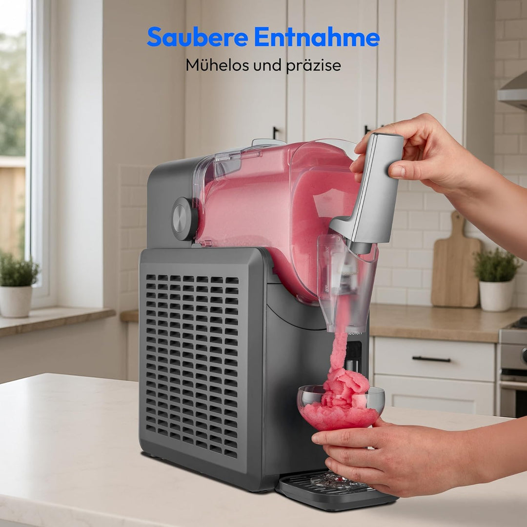 MEDION Slush Maschine (2,6 Liter Slush-Eis Kapazität, 1,9 Liter Fassungsvermögen, Slush Ice Maker fü