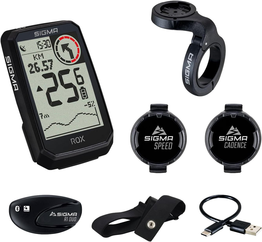 SIGMA ROX 4.0 Endurance Black Sensor Set|inkl. Sensorik &amp; OVERCLAMP Butler Sensor Set Schwarz, Senso