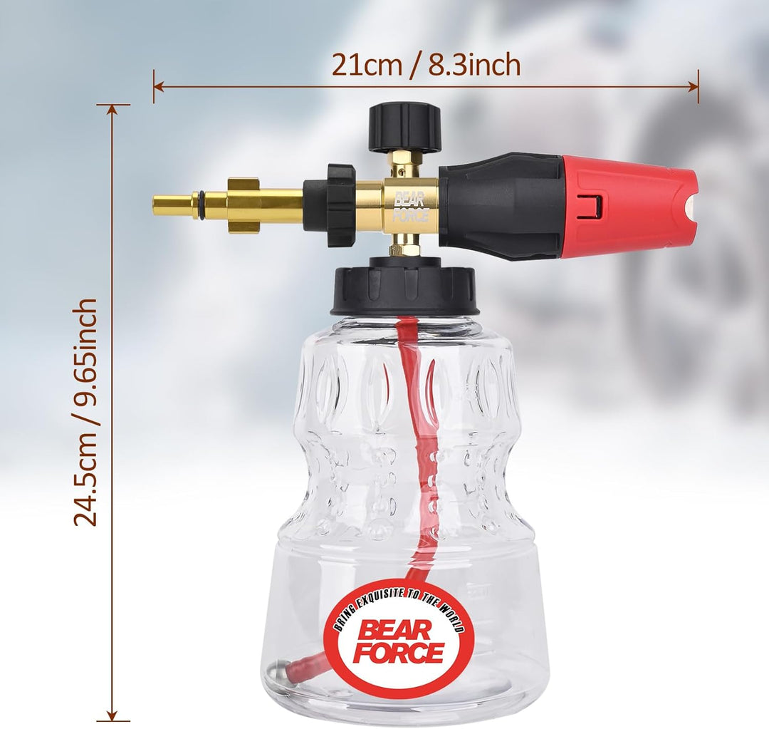 BEAR FORCE Hochdruckreiniger Schneeschaumlanze kompatibel für Bosch, Black & Decker, AR Blue Clean,
