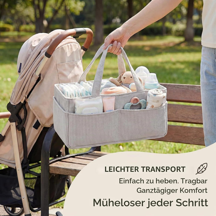 Windelkorb Organizer,Wickeltisch Organizer,Grosser Aufbewahrungskorb für Kinderzimmer für die Wickel