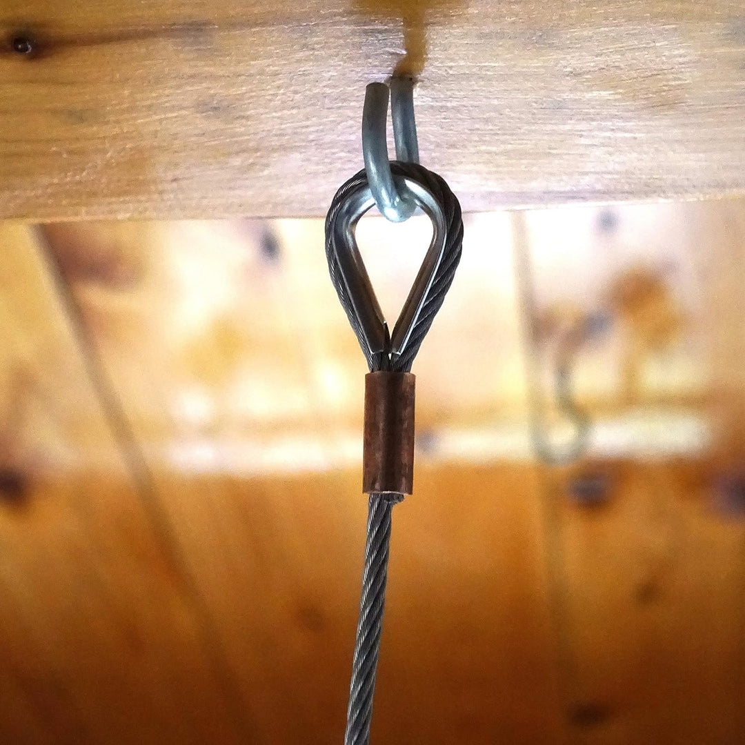 Drahtseile24 Edelstahlseil mit Kauschen, Edelstahl Stahlseil mit Kauschen | V4A AISI 316 | Ø8mm / 70