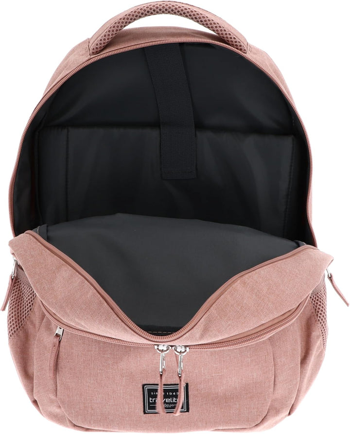 Travelite Handgepäck Rucksack, Laptop Rucksack 15,6 Zoll, BASICS, Daypack, Tagesrucksack mit vielen