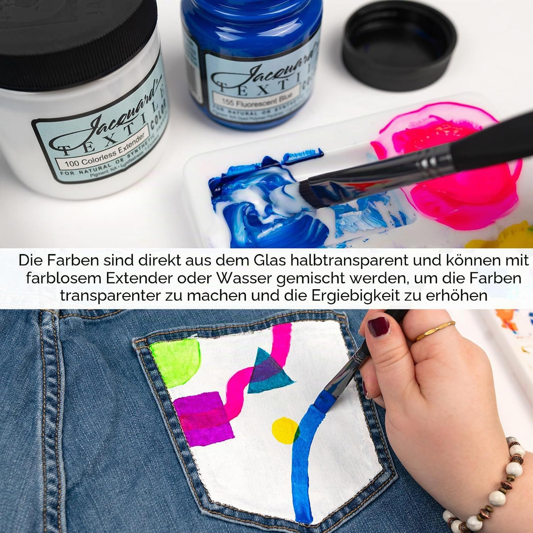 Jacquard Products Stoffmalfarbe, 64 ml, primäre und sekundäre Farben, Acryl, Mehrfarbig