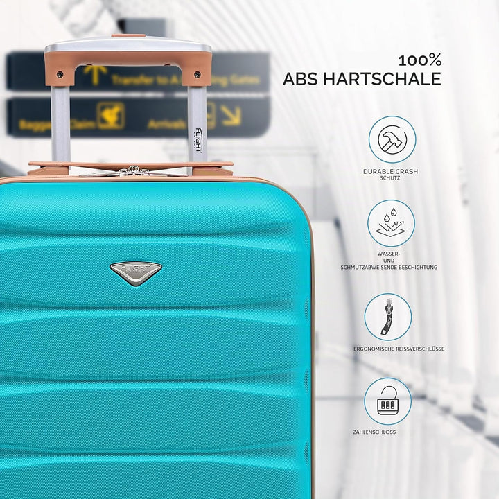 Flight Knight ABS-Hartschalenkoffer Kabinen- und Handgepackoptionen, die fur uber 100 Fluggesellscha
