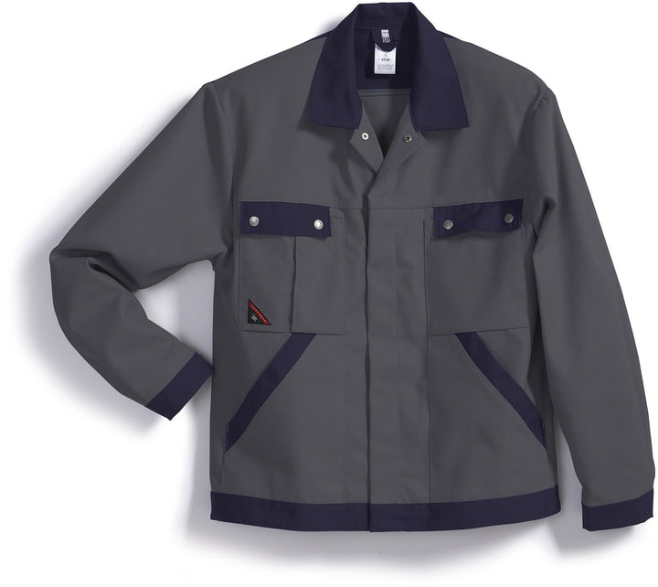 BP 1454-720-153-60/62 Arbeitsjacke, Verdecktes Druckknopfband und Taschen, 305,00 g/m² Verstärkte Ba
