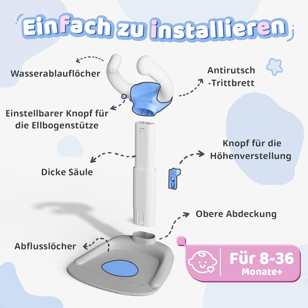 COOSEYA® Baby Dusche Ständer – Einstellbarer Baby Shower Stand Support mit AntiRutsch-Basis, Duschst