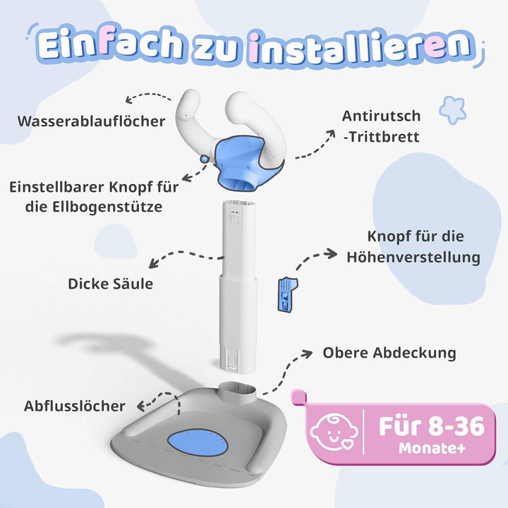 COOSEYA® Baby Dusche Ständer – Einstellbarer Baby Shower Stand Support mit AntiRutsch-Basis, Duschst