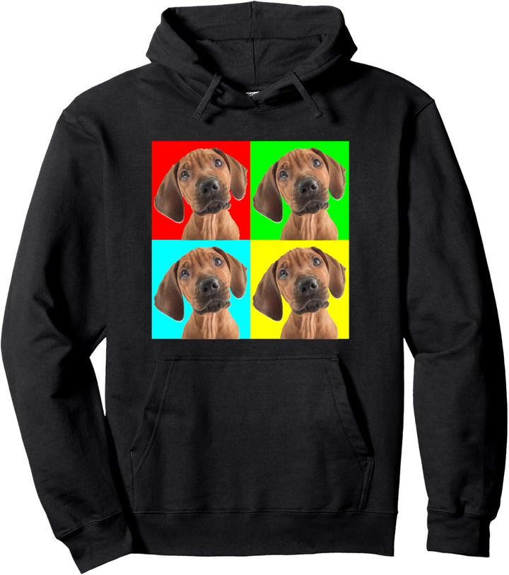 Pop Art Dog Rhodesian Ridgeback Pullover Hoodie
