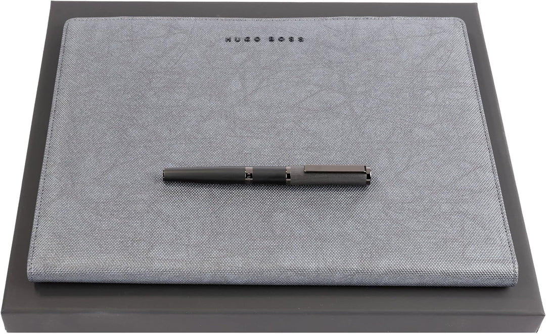 Hugo Boss Schreibset HPFP105J (Füllfederhalter & Schreibmappe A4) | Geschenkbox