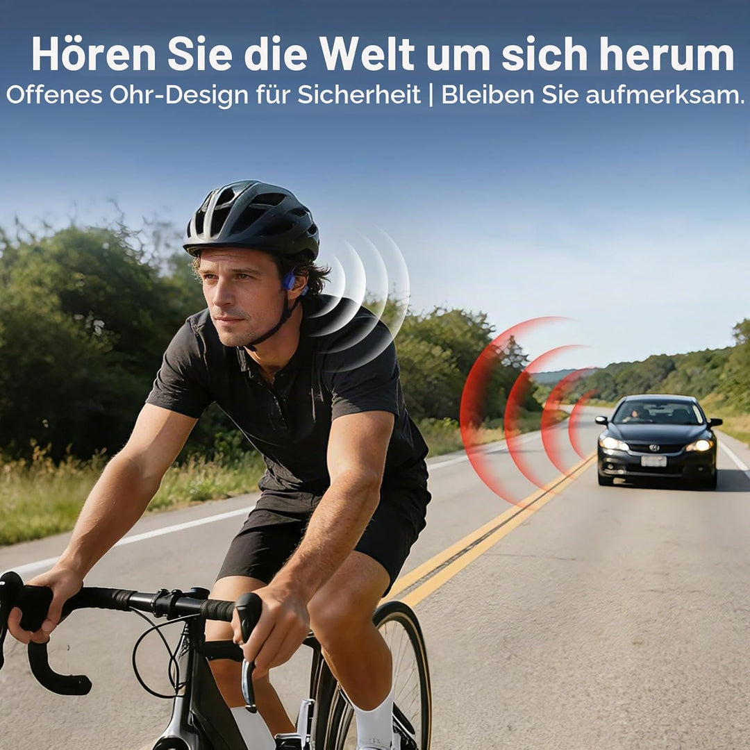 Knochenschall Kopfhörer Bluetooth 6.0, offene Bluetooth-Funkkopfhörer für Sport, wasserdichte, leich