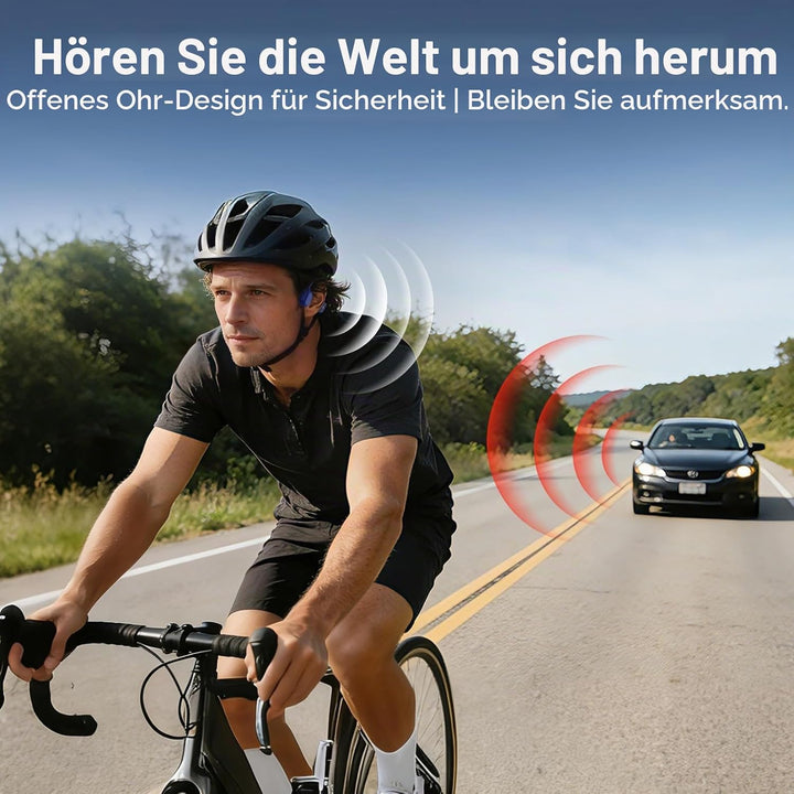 Knochenschall Kopfhörer Bluetooth 6.0, offene Bluetooth-Funkkopfhörer für Sport, wasserdichte, leich