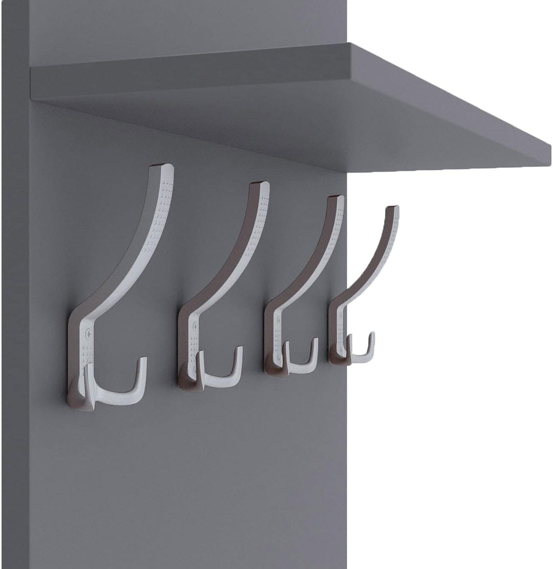 AKKE 100x60 | MAXI Garderobenpaneel Wandgarderobe Garderobe Wandpaneel Kleiderstange ALUMINIUM | LIG