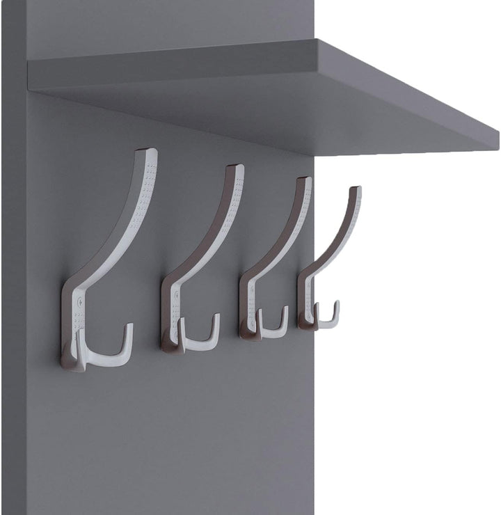 AKKE 100x60 | MAXI Garderobenpaneel Wandgarderobe Garderobe Wandpaneel Kleiderstange ALUMINIUM | LIG