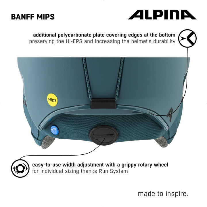 ALPINA BANFF MIPS - Nachhaltiger, Sicherer und leichter MIPS Skihelm Mit Schafswolle-Innenfutter Für