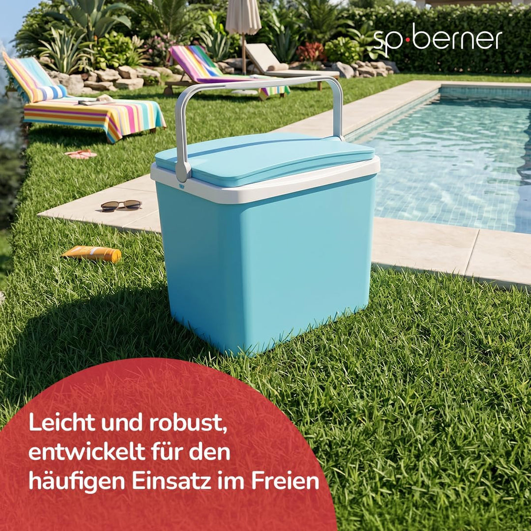 SP Berner – Kühlbox Campos 24 l – Robuste Kühlbox aus Kunststoff für unterwegs – Ergonomischer Griff