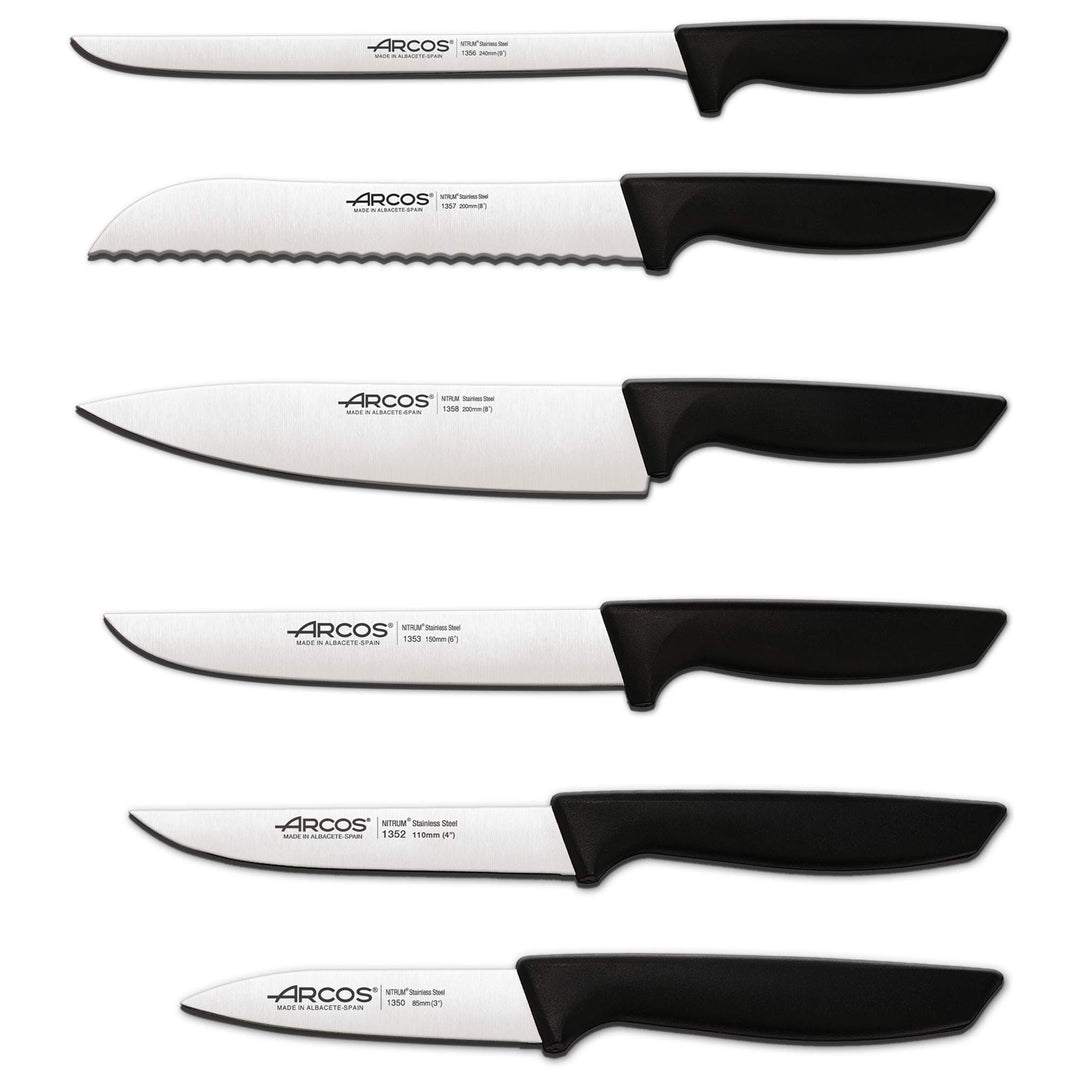 Arcos Professionelles Küchenmesser-Set | Professionelle Küchenmesser | 6 Stück | Edelstahlmesser mit