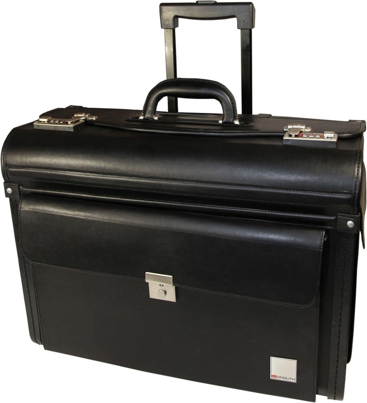 Monolith 2179 - Pilotenkoffer, Trolley in 48 cm, aus Kunstleder in Schwarz Pilotenkoffer Trolley Kun