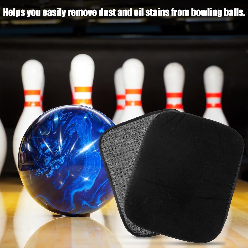 DONGKER Bowlingkugel Handtuch, 2 Stück Mikrofaser Bowlingkugel-Pad mit griffigen Punkten, befreit vo
