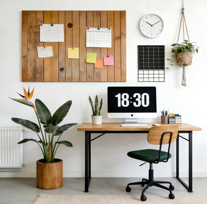 Dart Wandschutz Set aus Filz, 6 Selbstklebende Paneele in Holzoptik (30x30 cm) | Wandschutz für Dart