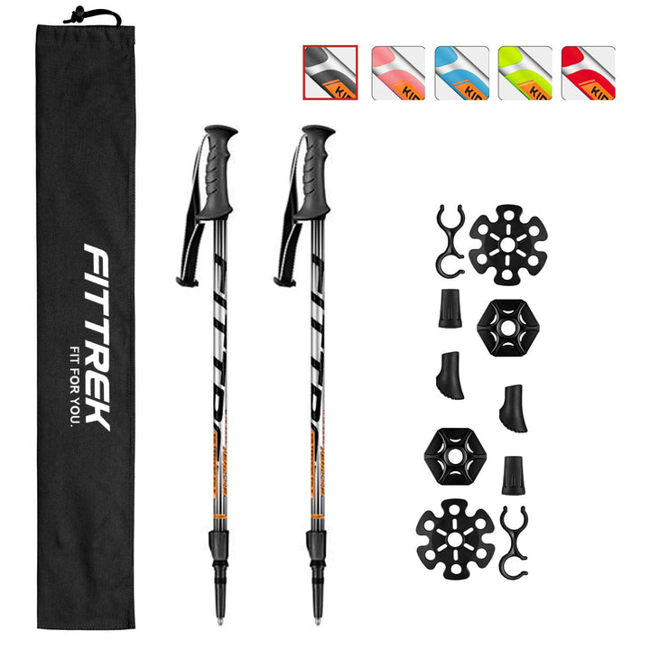 FitTrek Wanderstöcke Kinder - Trekkingstöcke - Walking Stöcke Teleskop - Nordic Walking Stock Verste