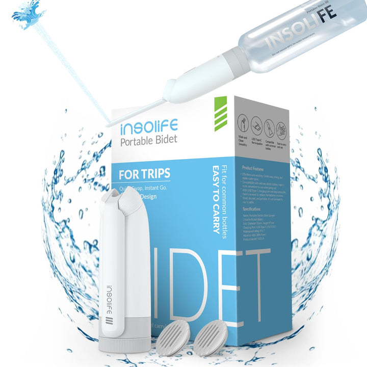 Insolife Tragbares Bidet der 3. Generation, Hochdruck-Reise-Bidet, elektrisch, für Männer und Frauen