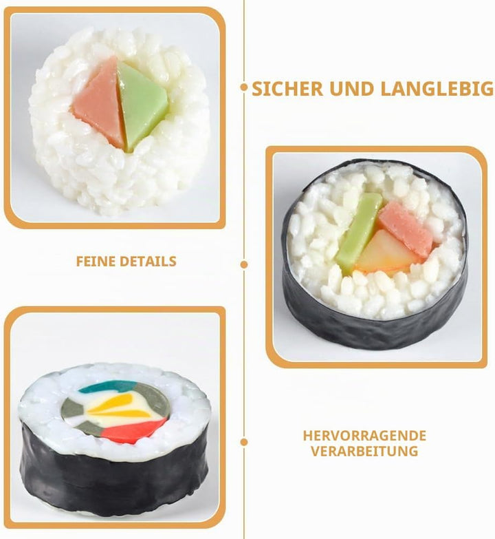 Garneck 12 STK Sushi-Simulation Puppenhaus Essen Miniatur Falsches Lachs-Sushi Künstliches Sashimi L