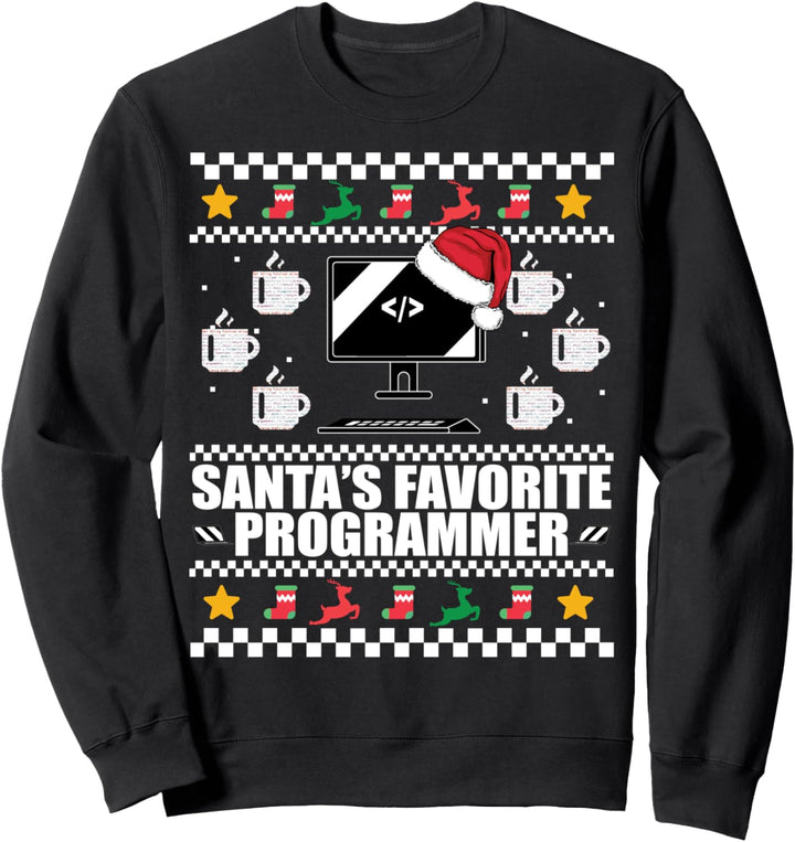 SANTA'S LIEBLINGSPROGRAMMIERER Hässliche Weihnachten Web Meme Sweatshirt