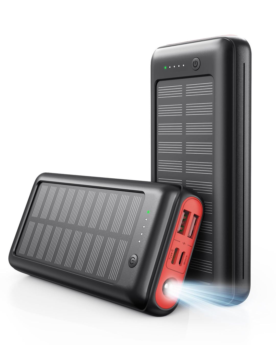 Solar Powerbank 27000mAh, 22,5W PD20W Power Bank Schnell Aufladende, Tragbares Ladegerät für Outdoor
