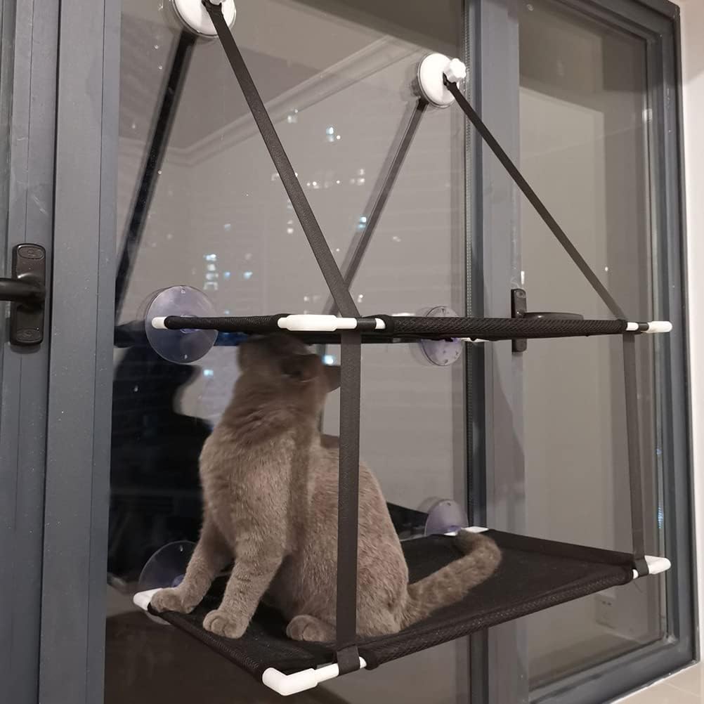 Hängematte für Katzen, Katzen Fensterplatz, Doppelschichtige Hängematte, Einem Gewicht von Hält bis