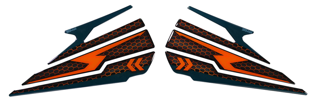 Tankpad Kniepad kompatibel für KTM 1290 Super Duke R Orange Blau X800474 Knee-Pad, Knee-Pad
