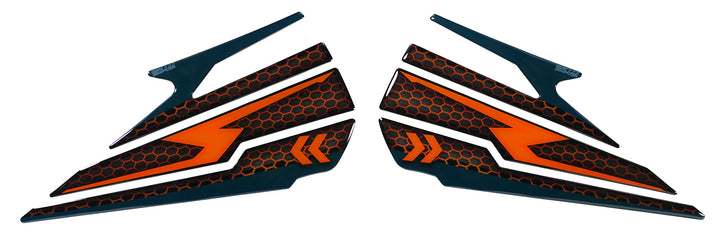 Tankpad Kniepad kompatibel für KTM 1290 Super Duke R Orange Blau X800474 Knee-Pad, Knee-Pad