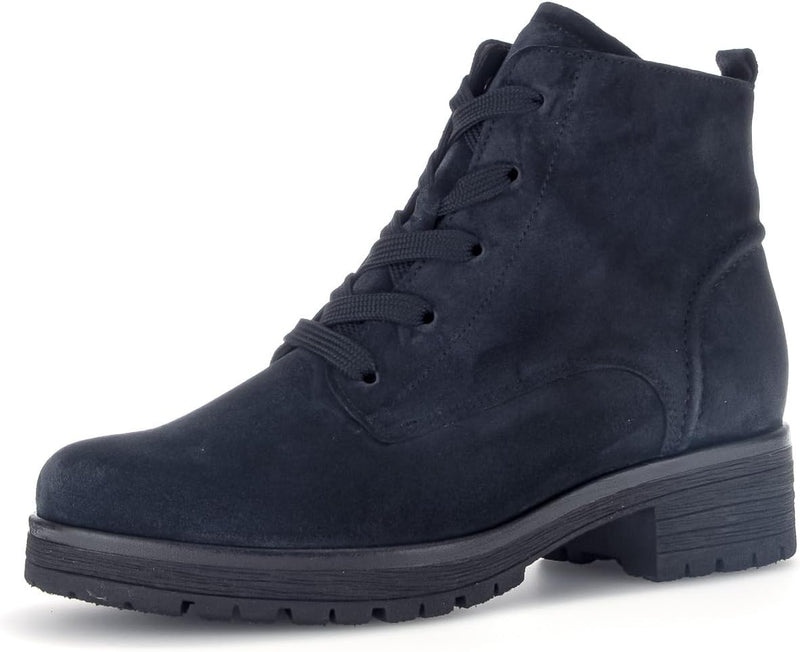 Gabor Damen Schnürstiefeletten, Frauen Schnürboots,Wechselfussbett 37 EU Blau Dark Blue, 37 EU Blau