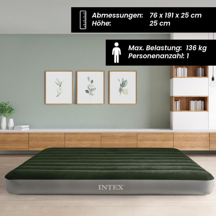 JR. Twin DURA-Beam Prestige Downy AIRBED Grün 76x191x25 cm, Grün 76x191x25 cm