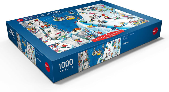 Snowboards - Blachon - Cartoon Classics - Premium 1000 Teile Puzzle - MyPuzzle Sonderkollektion von