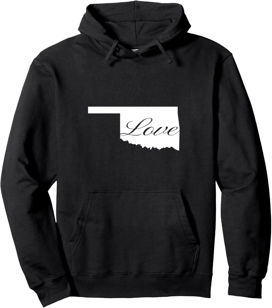 Oklahoma Cursive Love State Pullover Hoodie
