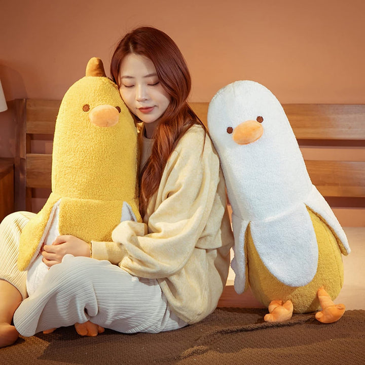 shownicer Plüschtier Banane Ente Stofftier, Kawaii Ente Plüsch, Banane Kuscheltier, Plüschkissen, We