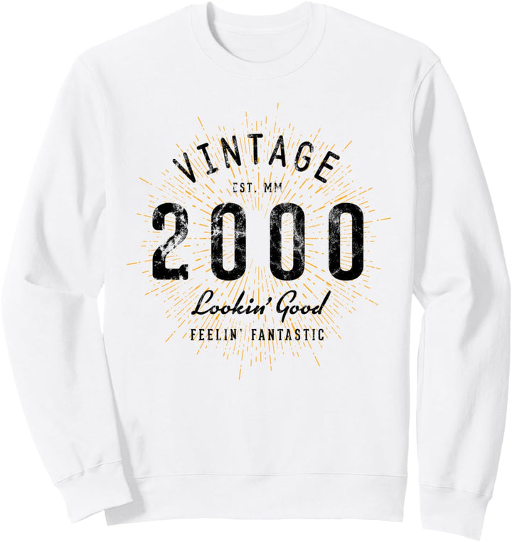 Vintage Geburtstag geboren 2000 Sweatshirt