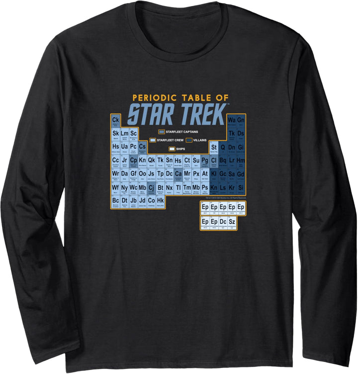 Star Trek The Original Series Periodic Table Langarmshirt