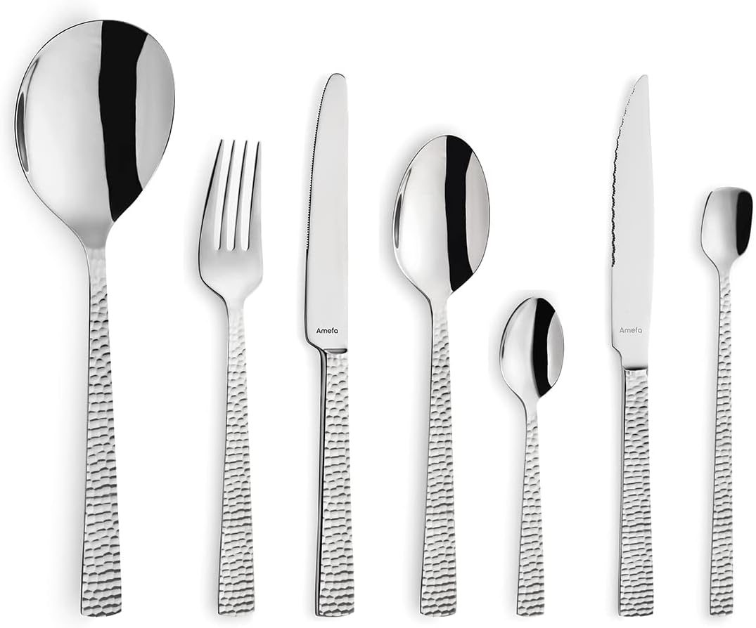Amefa Besteckset 42-teilig FELICITY | Hochglanzpoliert | Spülmaschinenfest | 18/0 Edelstahl | 13/0 K