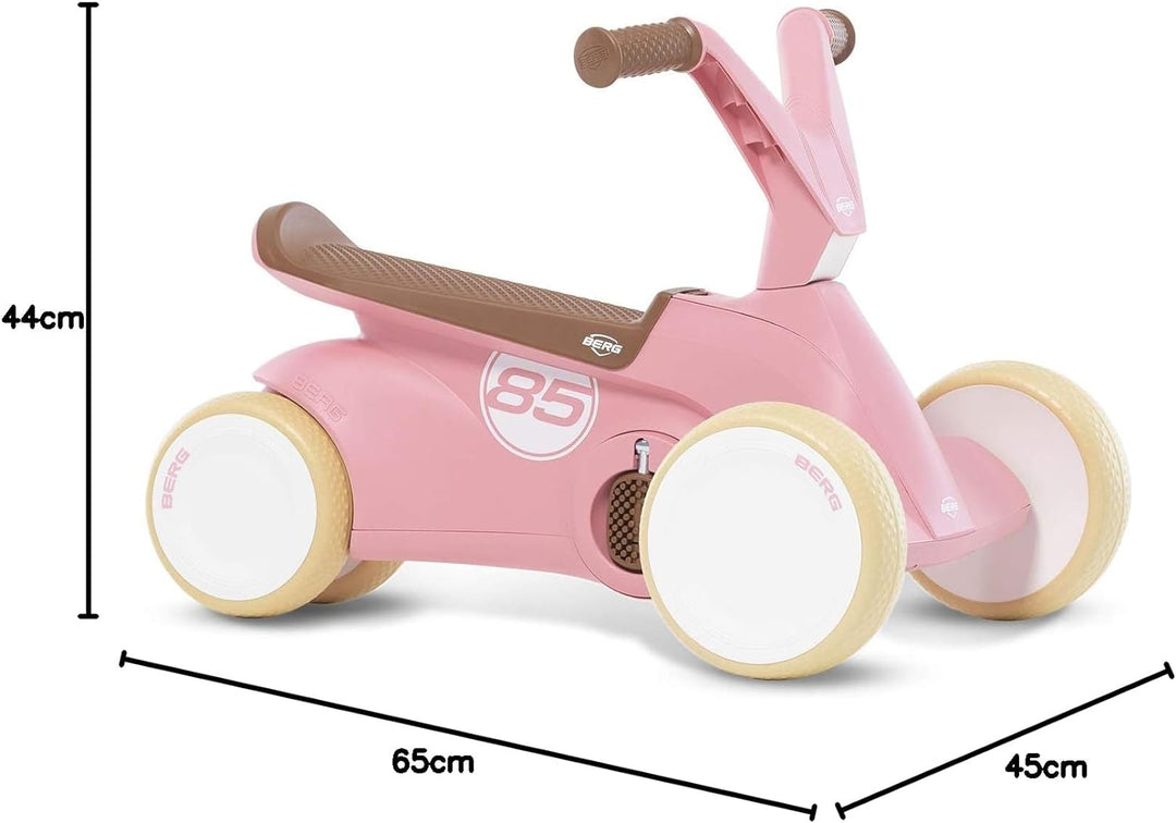 Berg GO² 2in1 Rutschauto Retro Rosa | Rutscher und Laufrad, Kinderrutscher, Kinderauto mit Ausklappb