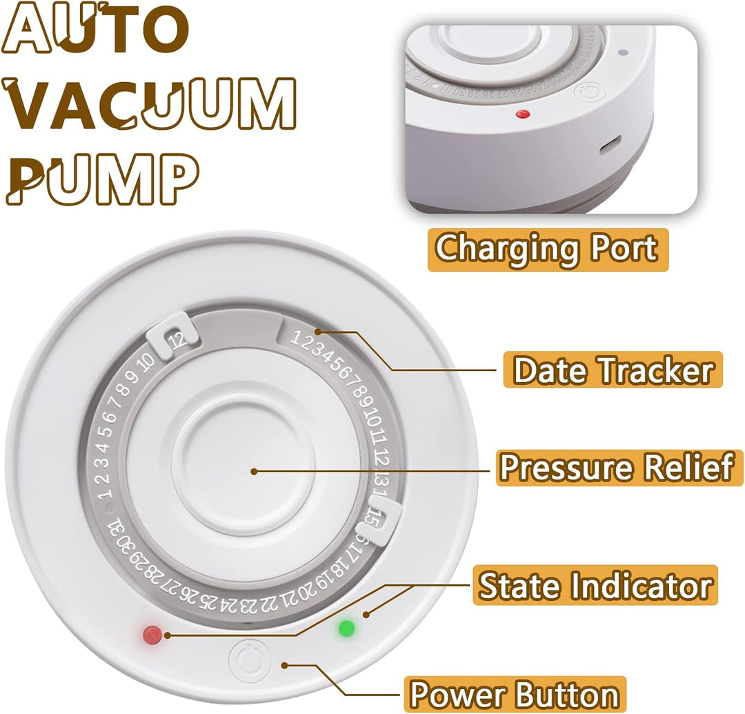 Minidiva Smart Vakuumbehälter für Lebensmittel, Integrierte Vakuumpumpe, Auto Luftdicht verschlossen
