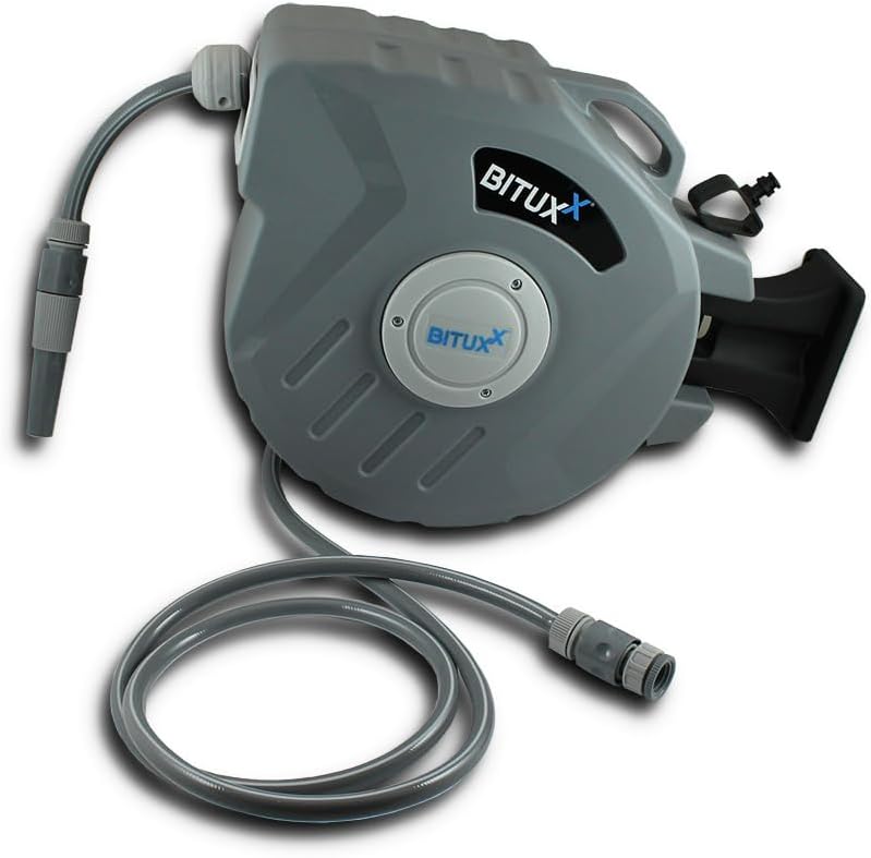 Bituxx Wand Wasser Schlauchtrommel Schlauchaufroller Wasserschlauchaufroller Schlauchbox Automatik (